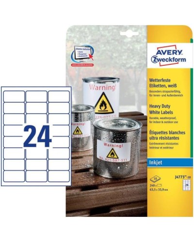 ETICH. POLIESTERE BIANCO 63.5X33.9