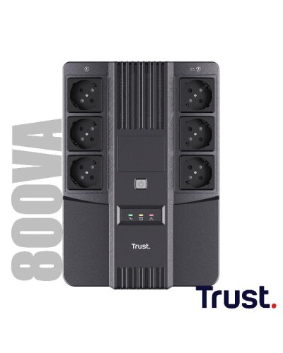 GRUPPO DI CONTINUITÀ (UPS) FORMATO POWERSTRIP 800VA CON 6 PRESE SCHUKO PROTETTE - TRUST MAXXON 800