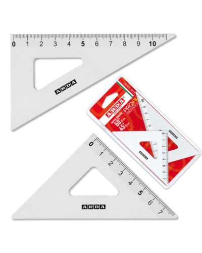 COPPIA SQUADRE 45° 12CM ALLUMINIO