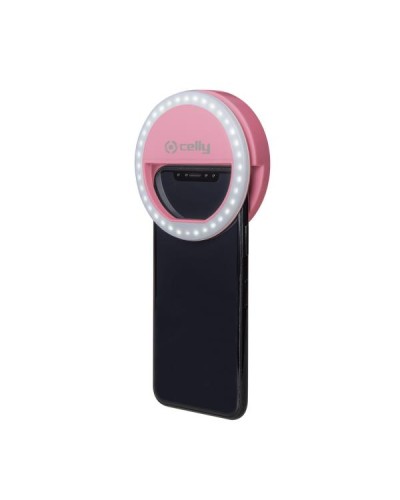 CLICKLIGHT - Luce flash aggiuntiva per smartphone, compatibilità universale, clip regolabile, 3 diverse tonalità di luce, ric