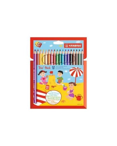 AST18 STABILO TRIO MAXI 18 COLORI