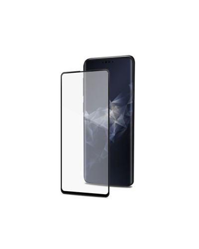 3DGLASS - Vetro 9H con bordo colorato nero per schermo curvo compatibile con Samsung Galaxy S10