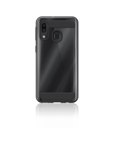 AIR ROBUST - Cover Ultra protettiva in TPU trasparente e finiture colore nero opache bordi rialzati compatibile con Samsung Gal