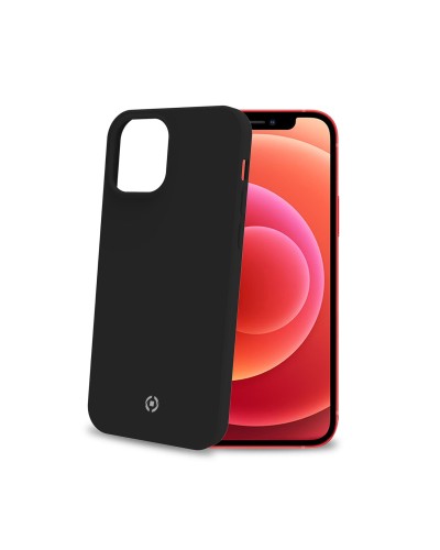FEELING - Cover morbida in silicone liquido con finitura soft touch e bordi anti scivolo colore nero compatibile con Apple iPho