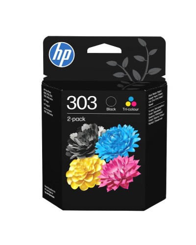 Confezione da 2 cartucce di inchiostro nero/in tricromia originali HP 303