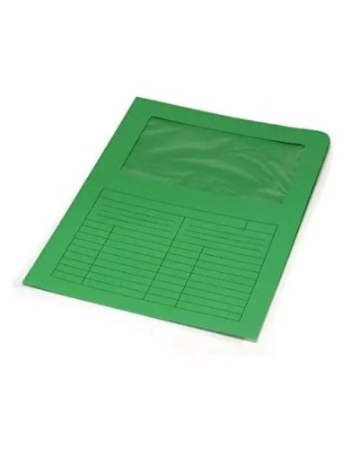 CF50 CARTELLINE C/FINESTRA 120GR VERDE