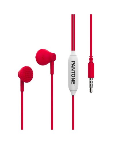 PANTONE - Auricolare Stereo in-ear a filo con jack 3.5 mm, tasto alla risposta e cavo tondo