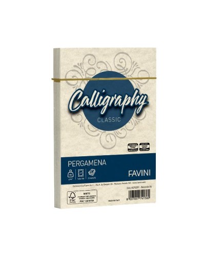 CALLIGRAPHY pergamena - Naturale - 12x18 cm - 90g/m2 – 25 buste