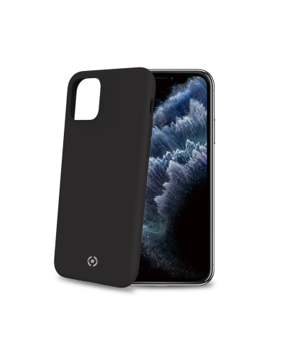 FEELING - Cover morbida in silicone liquido con finitura soft touch e bordi anti scivolo colore nero compatibile con Apple iPho