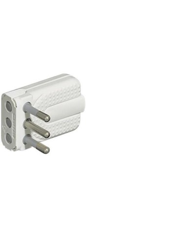Presa Maschio Corner 10A Salvaspazio - Spinotti Orientabili - Bianco -