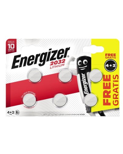 4 + 2 Batteria a bottone CR 2032 Litio 240 mAh 3 V