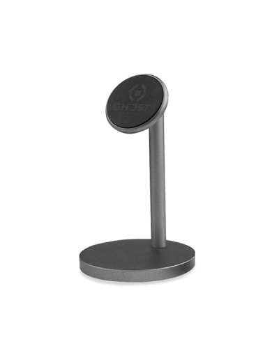 GHOSTDESK - Supporto da scrivania magnetico, universale per tutti gli smartphone, orientabile a 360°, incluse 2 placche metall
