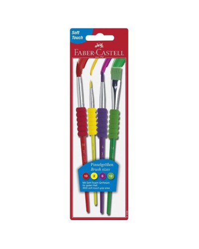 Pennelli con impugnatura soft touch - 4 pezzi