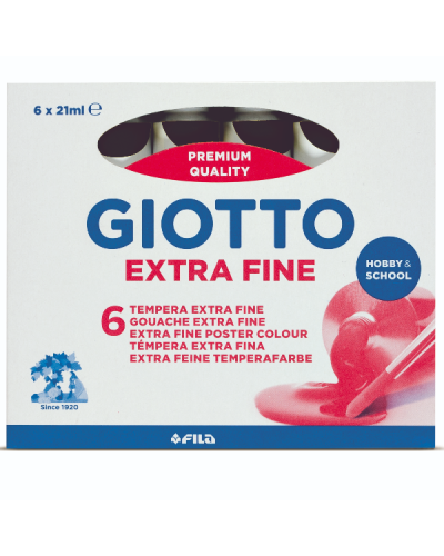 Giotto Tempera Extra in tubetto - confezione 6 pz Nero avorio