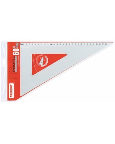 SQUADRA ALLUMINIO PROFIL 60° - 35 cm