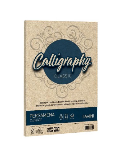 CALLIGRAPHY pergamena - Nocciola - 190g/m2 – 50 fogli
