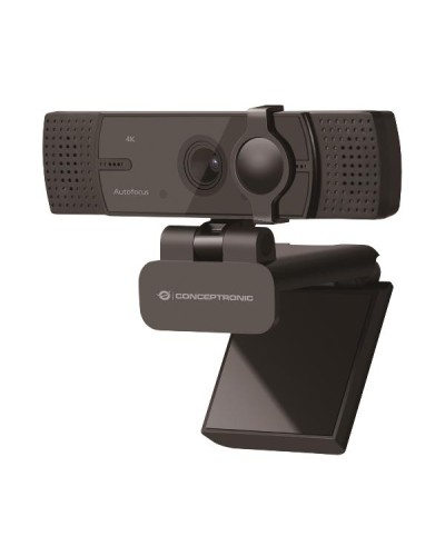 WEBCAM 4K 8.3MP AUTOFOCUS CON DOPPIO MICROFONO, 120° GRANDANGOLO (Adattatore USB-C incluso)