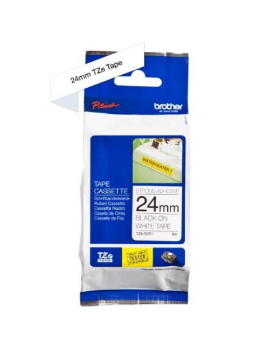 NASTRO TZ 24MM NERO/BIANCO AD RESIS