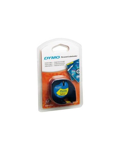 Nastro DYMO LT in plastica  12mmx4mt - Giallo