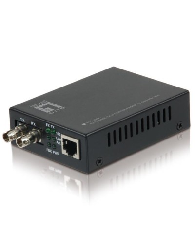 LEVELONE FVT-2002 - MEDIA CONVERTER FAST ETHERNET dA RJ45 a ST, FIBRA MULTIMODALE, 2Km