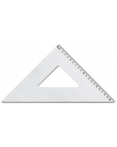 SQUADRA 45° DI 30 CM LINEA ALLUMINIO - MILLIMETRATA