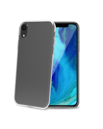 GELSKIN - Cover morbida trasparente nero in TPU compatibile con Apple iPhone Xr