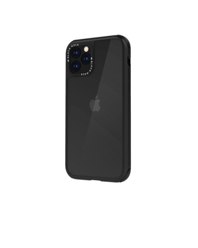 ROBUST - Cover Ultra protettiva con bordi anti-shock colore trasparente nero compatibile con Apple iPhone 11 Pro