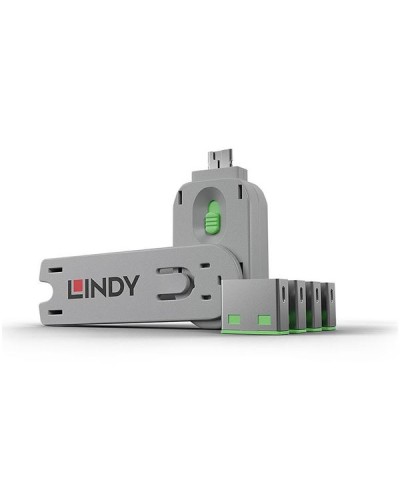 BLOCCA PORTE USB VERDE + 4 SERRATURE
