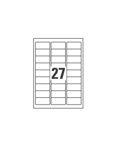 Etichette in poliestere argento - per stampanti Laser bianco/nero - 63,5 x 29,6 mm
