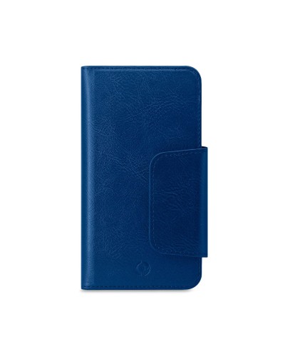 DUOMO - Custodia a libro con chiusura magnetica, slot porta carte colore blu compatibile con gli smartphone fino a 6.5" dimensi