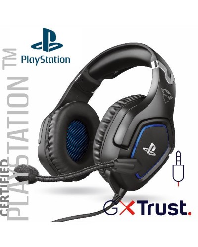 CUFFIE GAMING CABLATE JACK 3,5MM PLAYSTATION® CERTIFICATE, DRIVER 50MM - TRUST GXT488 FORZE NERO
