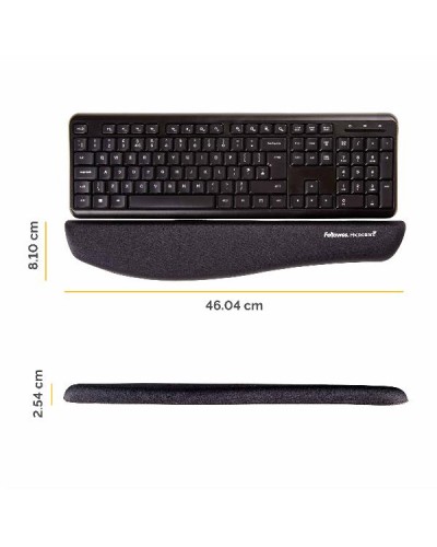 Fellowes Plushtouch Poggiapolsi con Microban, Nero