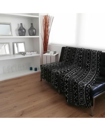 Colcha Hosteline SAFARI Negra, 130 x 170 cm: Elegante y Acogedora para un Descanso Nocturno Confortable.
