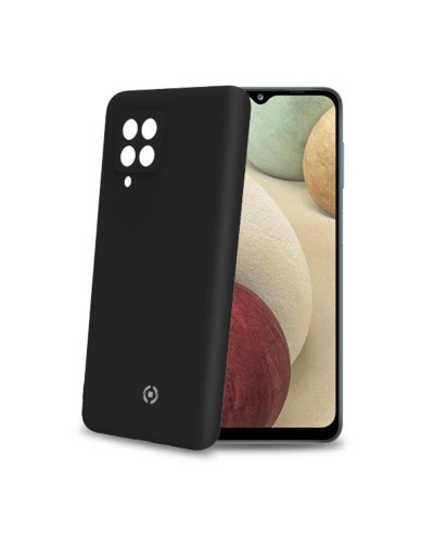 CROMO - Cover in morbido TPU con finitura soft touch colore nero compatibile con Samsung Galaxy A12/ Galaxy M12