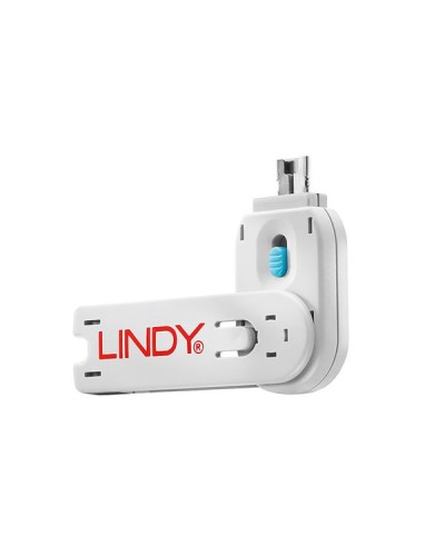 BLOCCA PORTE USB BLU + 4 SERRATURE