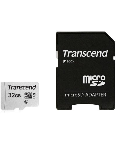 TS32GUSD300S-A - microSD da 32GB, con adattatore, UHS-I U1 A1