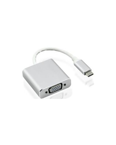 NILOX TECH - Adattatore con connettore USB-C 3.1 maschio a connettore VGA femmina, uscita VGA risoluzione 1080P 60Hz, lunghezza