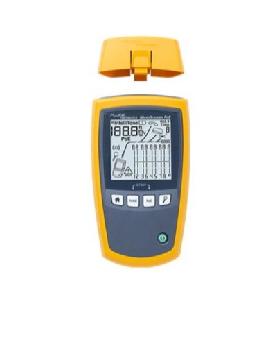 MS-POE MicroScanner PoE Verifier with MS-POE Wiremap Adapter, multi-language Getting Started Guide, batteries, and Fluke Networ
