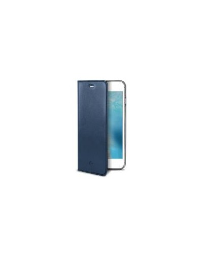 AIRPELLE -Custodia a libro in vera pelle colore blu compatibile con Apple iPhone SE 2020/ iPhone 8/ iPhone 7