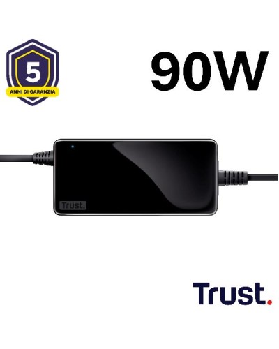 ALIMENTATORE/CARICABATTERIA UNIVERSALE LAPTOP/NOTEBOOK 90W - TRUST PRIMO - NERO