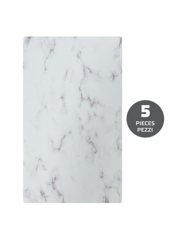 PROSKIN5 - Pellicola da 5 pezzi con texture marmo bianco per il retro dello smartphone compatibile con i plotter ProScreen, Pro