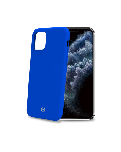FEELING - Cover morbida in silicone liquido con finitura soft touch e bordi anti scivolo colore blu compatibile con Apple iPhon