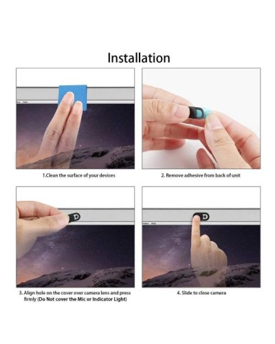NILOX TECH - Cover slider copri webcam, scorrevole, 3 slider in confezione, ultra sottile