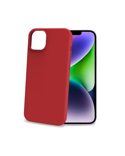 CROMO - Cover in morbido TPU con finitura soft touch colore rossa compatibile con Apple iPhone 15 Plus [IPHONE 15 CASES]