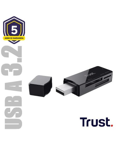 CARDREADER USB-A 3.2 - TRUST NANGA NERO