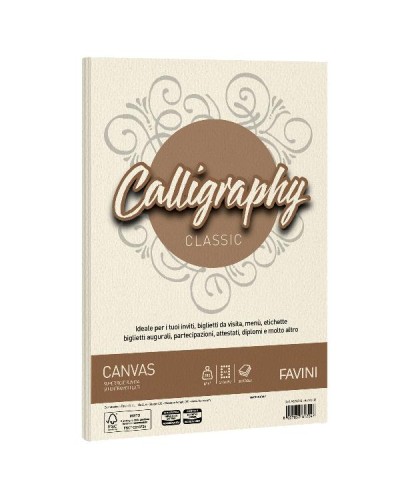 CALLIGRAPHY canvas - Avorio - 200g/m2 – 50 fogli