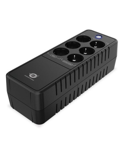 UPS per ufficio da 650VA 360W, batteria e protezione da sovratensione Schuko x 3, protezione da sovratensione Schuko x 3, ingre