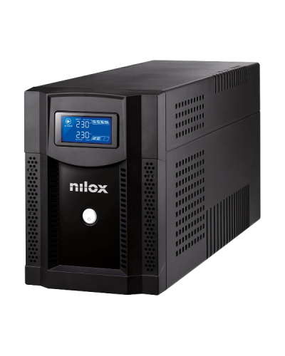 NILOX TECH - UPS Premium Line INTERACTIVE PURE SINEWAVE 3000VA, capacità batteria 9Ah, 2 prese Schuko protette da blackout, re