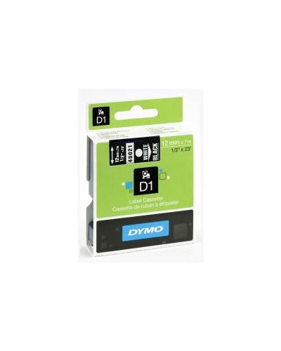 Nastri standard D1 12mmx7m bianco/nero