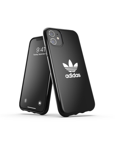 ADIDAS ORIGINALS - Cover in TPU flessibile con bordi rialzati colore nero compatibile con Apple iPhone 12 Mini